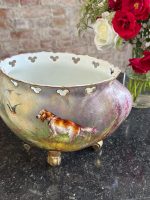 Painted porcelain cachepot with hunting motif — Neo-Rococo style (7066) - Image 3