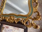 Koka spogulis zelta un zaļā krāsā, smags, vidēji liels (2412) - Image 6