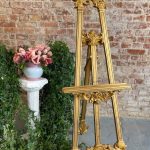 Gilded easel rococo carved crest