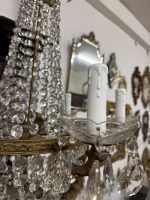 lustra ar kristāliem, vidēja izmēra, 10 spuldzēm (6 spuldzes ārpusē, 4 spuldzes iekšpusē aiz kristāliem), vidēji smaga (6672) - Image 6