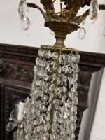 lustra ar kristāliem, vidēja izmēra, 10 spuldzēm (6 spuldzes ārpusē, 4 spuldzes iekšpusē aiz kristāliem), vidēji smaga (6672) - Image 22