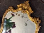 Grezns Antīka Stila Sienas Spogulis ar Fasetu Zeltītā Rokoko Rāmī (antique gold bevelled wall mirror) — Spoguļu un interjera māksla, (6427) - Image 8