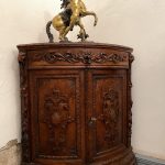 Hjørneskab i træ — Historicisme, Belgien, 1890 (3344)