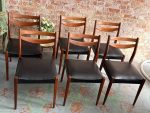 Set of 6 Teak Dining Chairs — Scandinavian Design, France, c. 1960–1970 (6605)