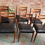 Set of 6 Teak Dining Chairs — Scandinavian Design, France, c. 1960–1970 (6605)