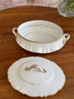 neliela izmēra porcelāna terīne ar vāku, baltā/zelta krāsā (5898) - Image 4