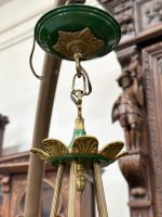 Griestu Lampa ar Zaļiem Metāla Elementiem, 5 Spuldzes, Vidēja Izmēra, Viegla Pēc Svara (5528) - Image 11