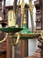 Griestu Lampa ar Zaļiem Metāla Elementiem, 5 Spuldzes, Vidēja Izmēra, Viegla Pēc Svara (5528) - Image 9