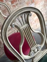 Koka krēslu komplekts ar līras atzveltni un samtu — Luija XVI stilā (Set of 6 Painted Wood Lyre-Back Chairs) (6481) - Image 17