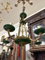 Griestu Lampa ar Zaļiem Metāla Elementiem, 5 Spuldzes, Vidēja Izmēra, Viegla Pēc Svara (5528) - Image 2