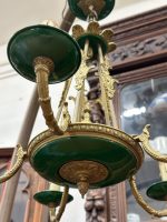 Griestu Lampa ar Zaļiem Metāla Elementiem, 5 Spuldzes, Vidēja Izmēra, Viegla Pēc Svara (5528) - Image 6