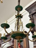 Griestu Lampa ar Zaļiem Metāla Elementiem, 5 Spuldzes, Vidēja Izmēra, Viegla Pēc Svara (5528) - Image 3