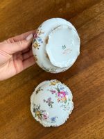 porcelāna trauciņš ar vāciņu, lādīte ar ziedu motīviem, maza izmēra (5899) - Image 8