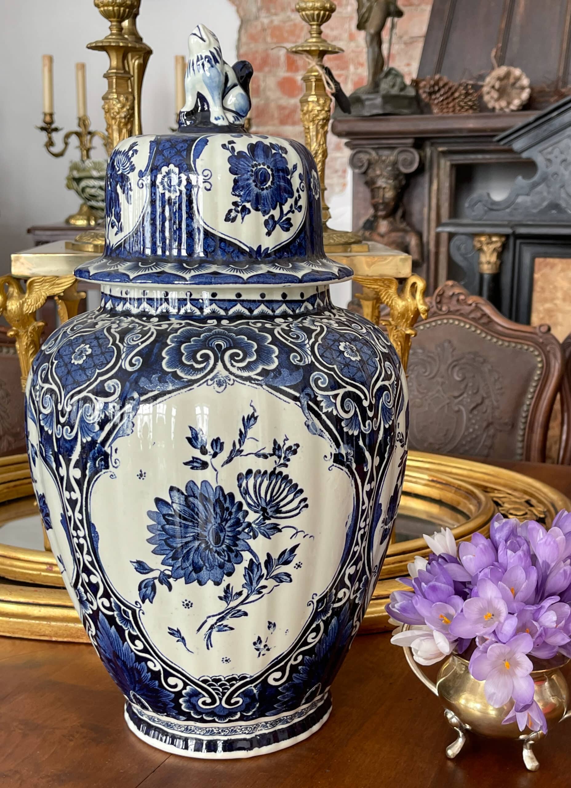 "Delft" vāze ar vāku, liela izmēra (2488) - Image 1