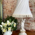 Bordlampe med engel fra Italien, mellemstor (3130)