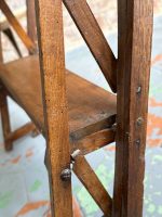 Saliekamās bibliotēkas koka trepes — vēlīnā historisma stilā (Antique Folding Wooden Library Steps in Late Historicism Style) (6482) - Image 12