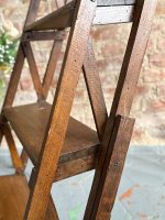 Saliekamās bibliotēkas koka trepes — vēlīnā historisma stilā (Antique Folding Wooden Library Steps in Late Historicism Style) (6482) - Image 15