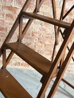 Saliekamās bibliotēkas koka trepes — vēlīnā historisma stilā (Antique Folding Wooden Library Steps in Late Historicism Style) (6482) - Image 16
