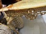 Metal Coffee Table with Onyx Top, Medium Size, Top Glued from Two Parts (6226) - Image 16