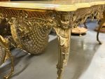 Metal Coffee Table with Onyx Top, Medium Size, Top Glued from Two Parts (6226) - Image 6