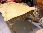 Metal Coffee Table with Onyx Top, Medium Size, Top Glued from Two Parts (6226) - Image 13