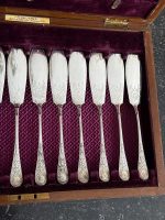Antique Fish Cutlery Set for 12 Persons in Original Wooden Box - Goulding Plymouth (6583) - Image 4
