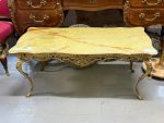 Metal Coffee Table with Onyx Top, Medium Size, Top Glued from Two Parts (6226) - Image 2