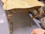 Metal Coffee Table with Onyx Top, Medium Size, Top Glued from Two Parts (6226) - Image 9