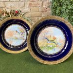 Porcelāna šķīvji "Limoge" 2gab, maza izmēra (1056)
