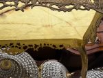 Metal Coffee Table with Onyx Top, Medium Size, Top Glued from Two Parts (6226) - Image 20