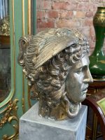 Set — Bronzefigur ''Medusa'' in Silberton + Betonsäule/Sockel (6314) – Bild 14