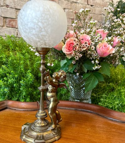 Bordlampe med engel, lille størrelse (3787)