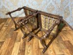 Zaļas krāsas ēdamistabas krēsli, riekstkoks, historisms, pieejami 6 gab. (528) - Image 10