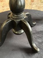 Melns koka galdiņš ar metāla apkalumu — Maoru stilā (Small Black Moorish Side Table) (7069) - Image 10