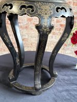 Melns japāņu stila galdiņš melnā krāsā ar stikla virsmu , vidēji maza izmēra (Japanese Style Black Side Table) (7067) - Image 11
