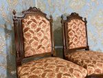 Pair of Louis XVI chairs with bow carving, walnut (389) - Image 3