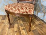 Pair of Louis XVI chairs with bow carving, walnut (389) - Image 7