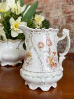 Porcelāna piena krūze ar ziedu detaļām, maza izmēra (3121) - Image 2