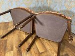 Pair of Louis XVI chairs with bow carving, walnut (389) - Image 12