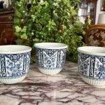 Delft puķpodi, kašpo, maza izmēra 3 gab (3844)