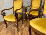 French Restoration Louis Philippe Chairs with Armrests, 3 pcs, circa 1835, Walnut (395) - Image 3