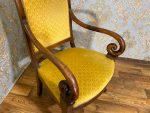 French Restoration Louis Philippe Chairs with Armrests, 3 pcs, circa 1835, Walnut (395) - Image 6