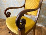 French Restoration Louis Philippe Chairs with Armrests, 3 pcs, circa 1835, Walnut (395) - Image 9