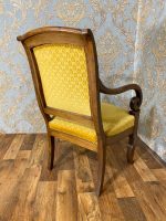French Restoration Louis Philippe Chairs with Armrests, 3 pcs, circa 1835, Walnut (395) - Image 10