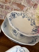 Antīka fajansa pusdienu servīze ar zilu ziedu dekoru — "Ortus" (Antique blue and white faience dinner service with floral decor) (5900) - Image 9