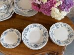 Antīka fajansa pusdienu servīze ar zilu ziedu dekoru — "Ortus" (Antique blue and white faience dinner service with floral decor) (5900) - Image 13