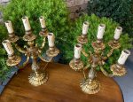 Bronzas Galda Lampas, Ļoti, Ļoti Smagas, 2 Gab. (3358) - Image 2