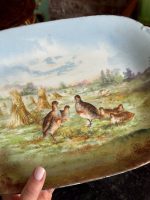 Antīks franču Limoges porcelāna ovālas formas servējamais trauks ar irbju gleznojumu (6757) - Image 7