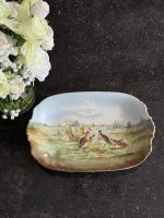 Antīks franču Limoges porcelāna ovālas formas servējamais trauks ar irbju gleznojumu (6757) - Image 2
