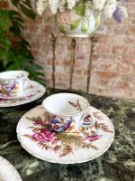 Antīka porcelāna tējas un kafijas servīze 6 personām ar atraitnīšu dekoru (Antique Porcelain Pansy Tea & Coffee Service for 6 Persons) (4075) - Image 6